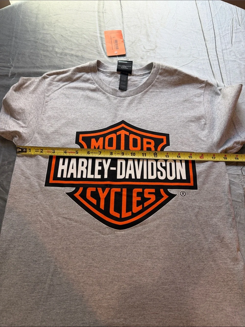 Harley-Davidson Big Kids  Gray Logo T-Shirt Size S/M.